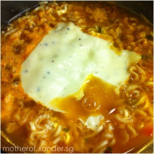 Cheese with ramen