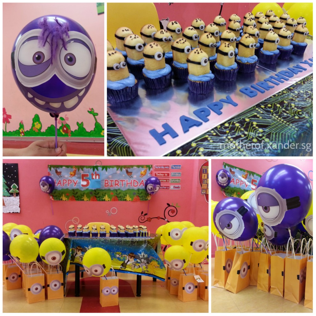 Minion balloons, Minion cupcakes